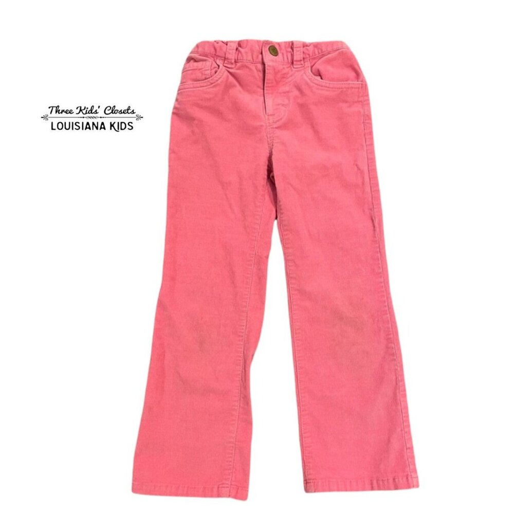 Lilly Pulitzer Sz 5 Pink Embroidered Pocket Corduroy Pants